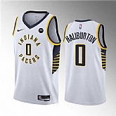 Men's Indiana Pacers #0 Tyrese Haliburton White Association Edition Stitched Jersey Dzhi,baseball caps,new era cap wholesale,wholesale hats